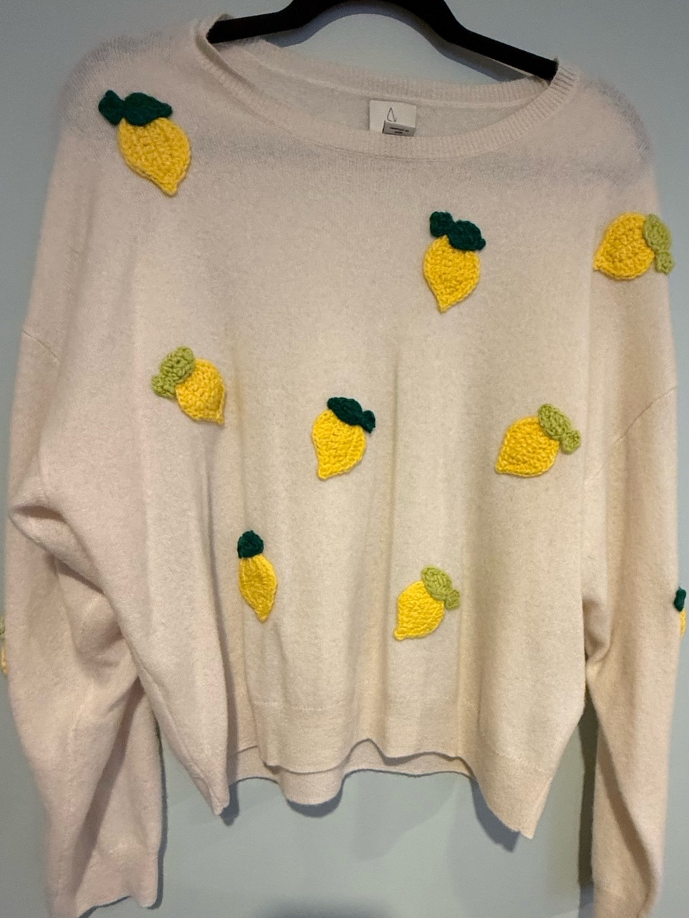 Joie Cream Sweater with Yellow Lemon Appliqués - Picture 1 of 2